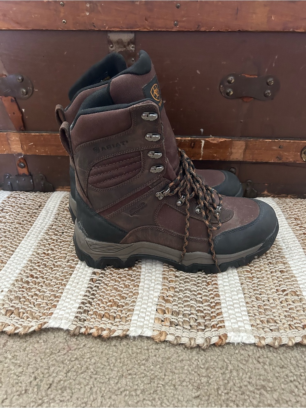 Ariat Brown and Black Men’s Waterproof Hiking Boots